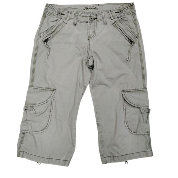 Jordache Pants - Jordache Vintage Twee Extra Low Cargo Capri Pants Embroidered Women's Size 6